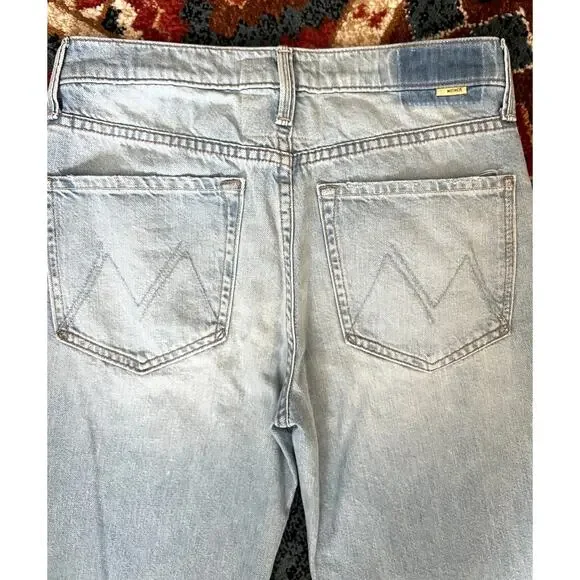 Mother Superior Mid Rise Rambler Zip Flood Jeans Ripped Off Size 27 - Picture 4 of 11
